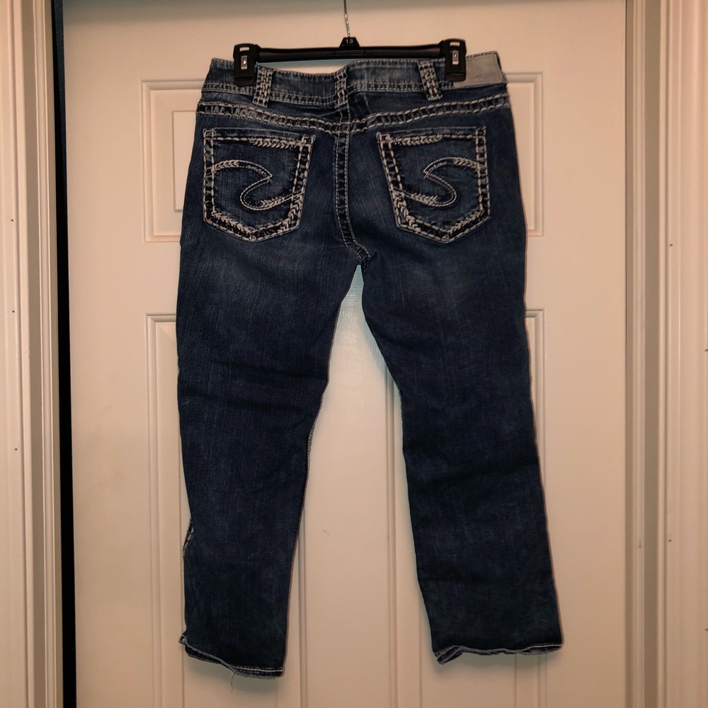 Silver suki capris